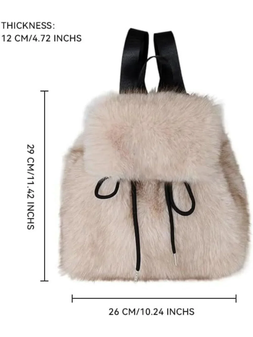 Slouchy Faux Fur Leopard Mini Backpack | Women's Winter Fashion Bag, Fuzzy Style